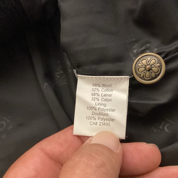 Vintage Icelandic Design embroidered jacket womens size medium wool cotton blend - Picture 9 of 11